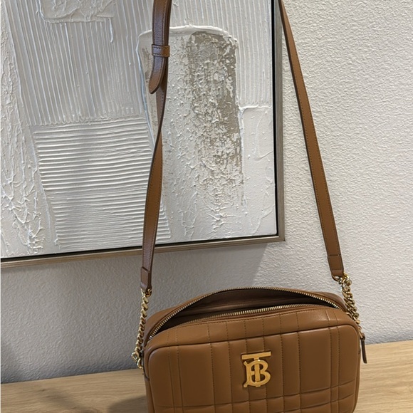 Burberry Tan Quilted Leather Crossbody Bag - Picture 5 of 5